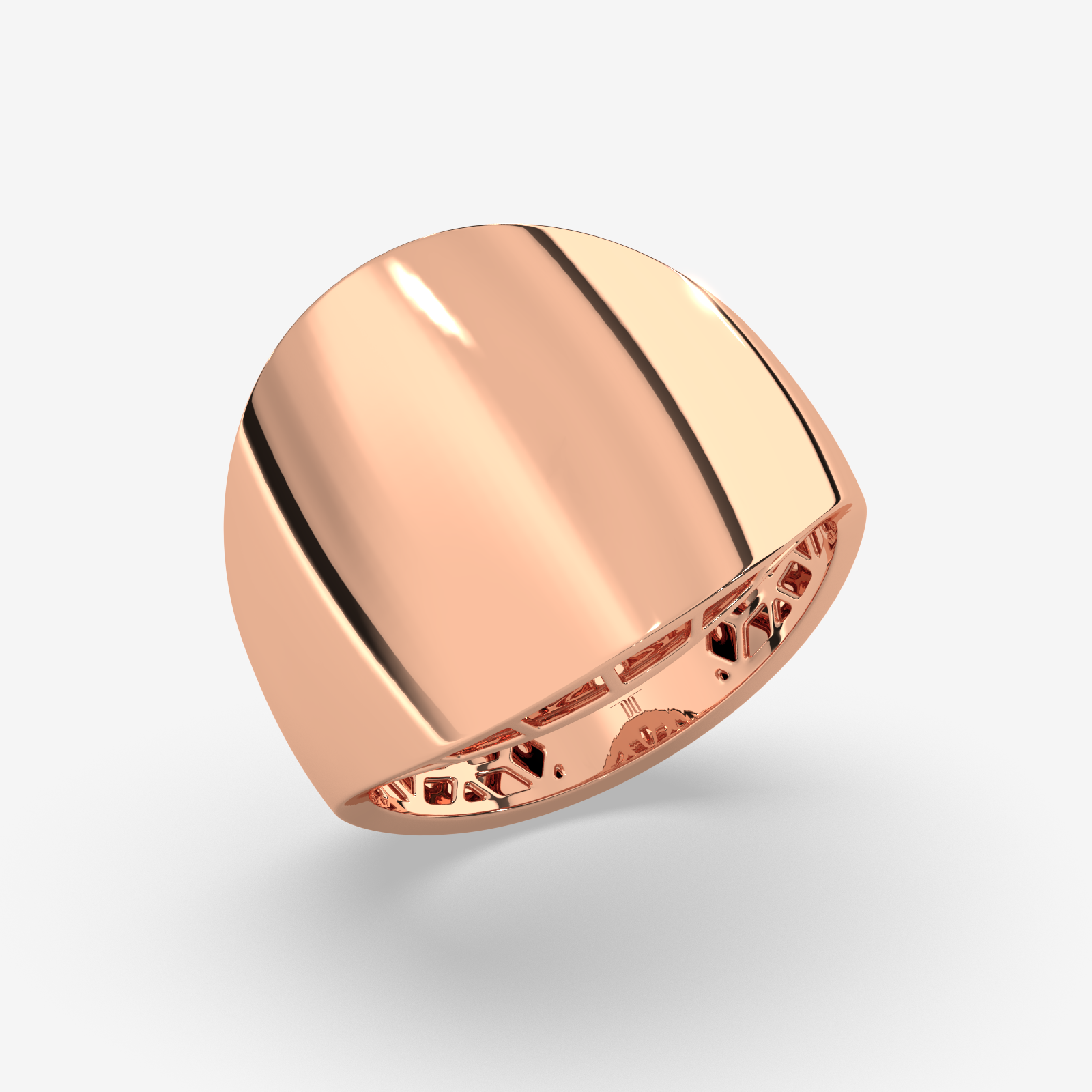 Unisex Solid Gold Chunky Dome Ring | Bold Polished Statement Band
