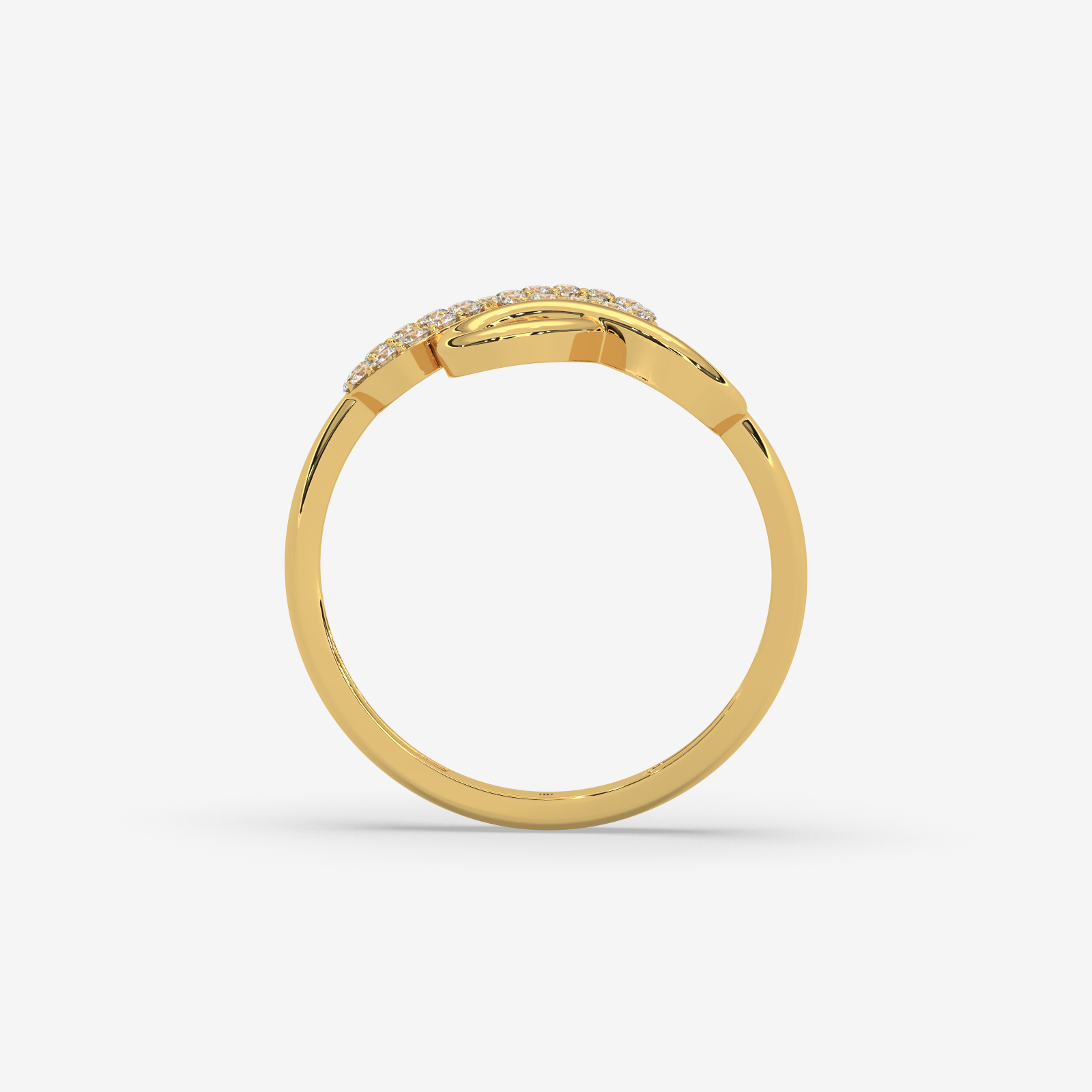 Solid 18K Gold Double Infinity Diamond Ring | Eternal Love Statement Band