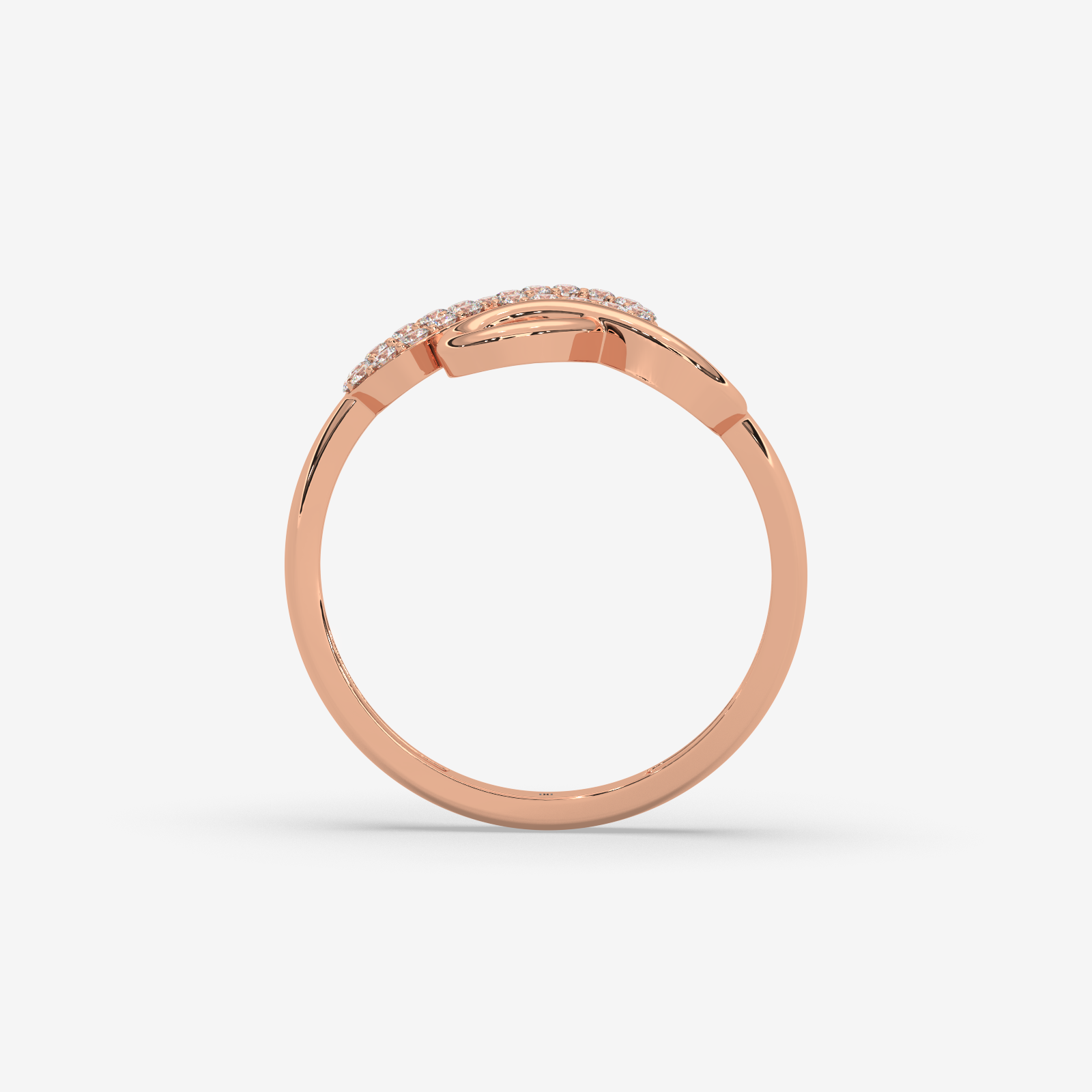 Solid 18K Gold Double Infinity Diamond Ring | Eternal Love Statement Band