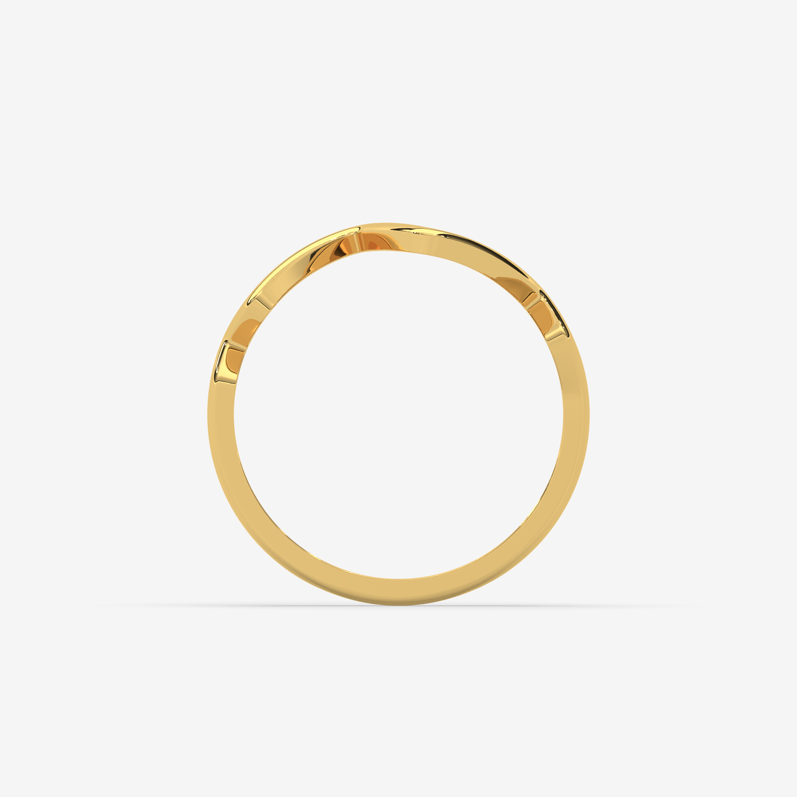 Solid Gold Zig Zag Statement Ring | Minimalist Geometric Chevron Band for Women