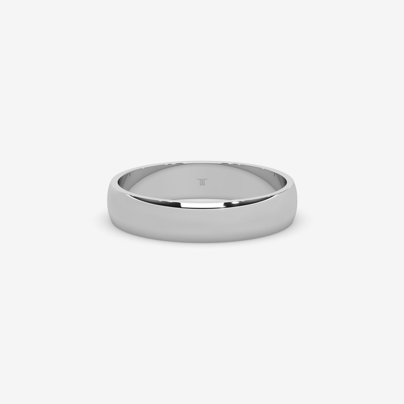 18K Solid Gold Dome Ring | Unisex Comfort-Fit High-Polished Wedding Band