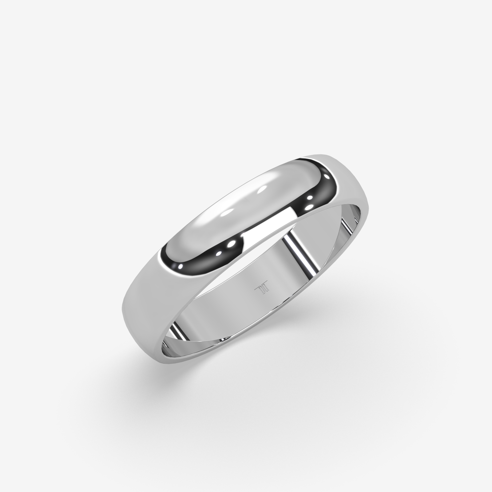 18K Solid Gold Dome Ring | Unisex Comfort-Fit High-Polished Wedding Band