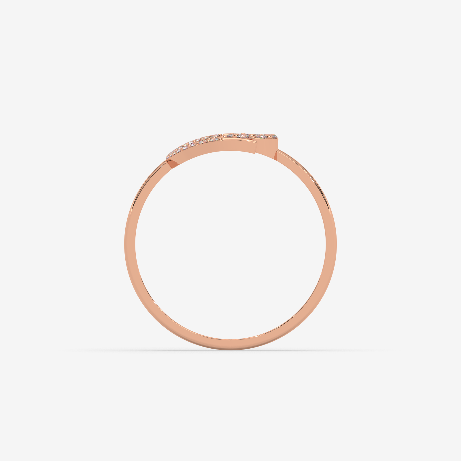 18k Gold Open Bypass Diamond Ring | Modern Cluster & Pave Statement Ring