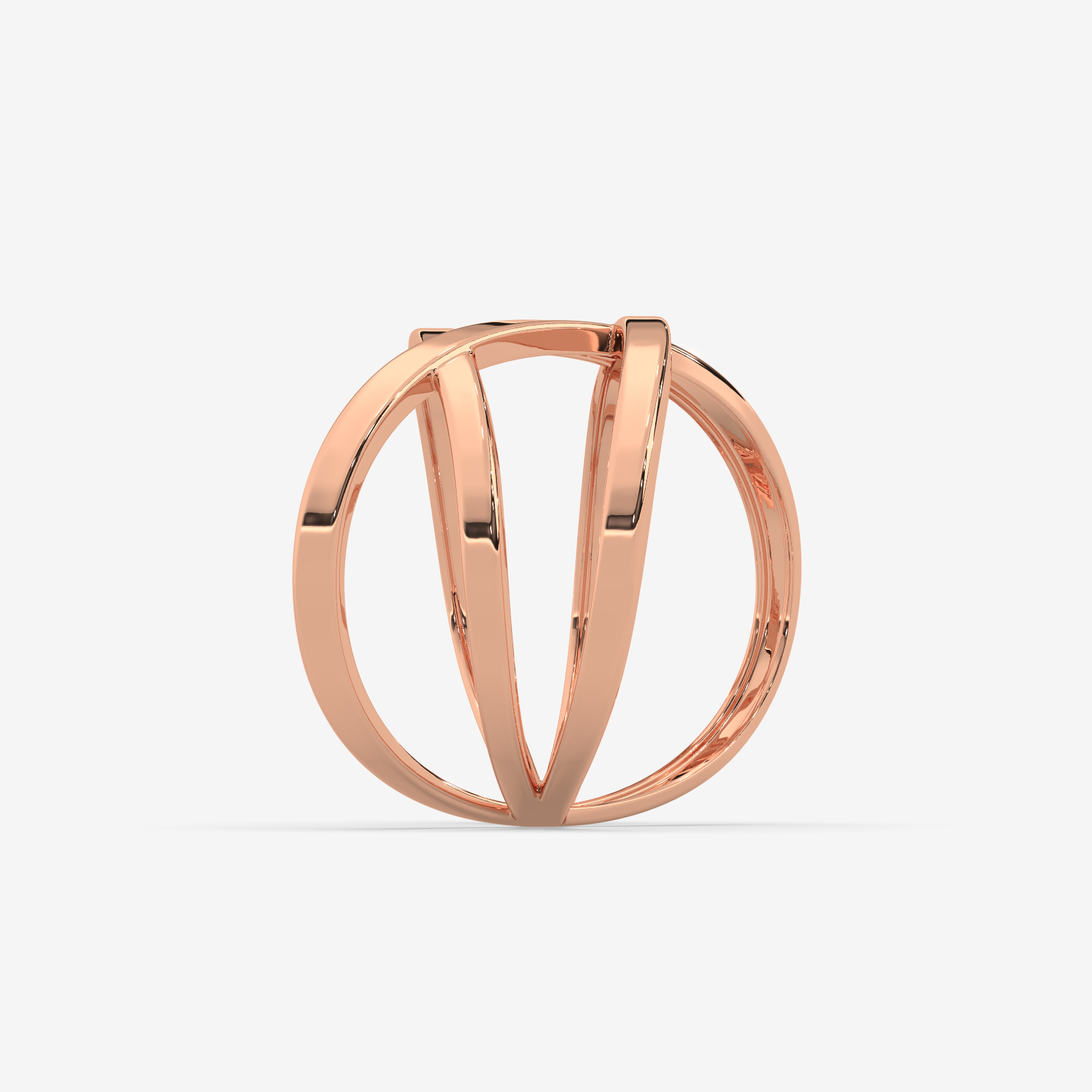Solid 18K Gold Criss-Cross X Ring | Elegant Geometric Crossover Statement Jewelry for Women