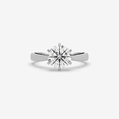 Round cut diamond engagement ring