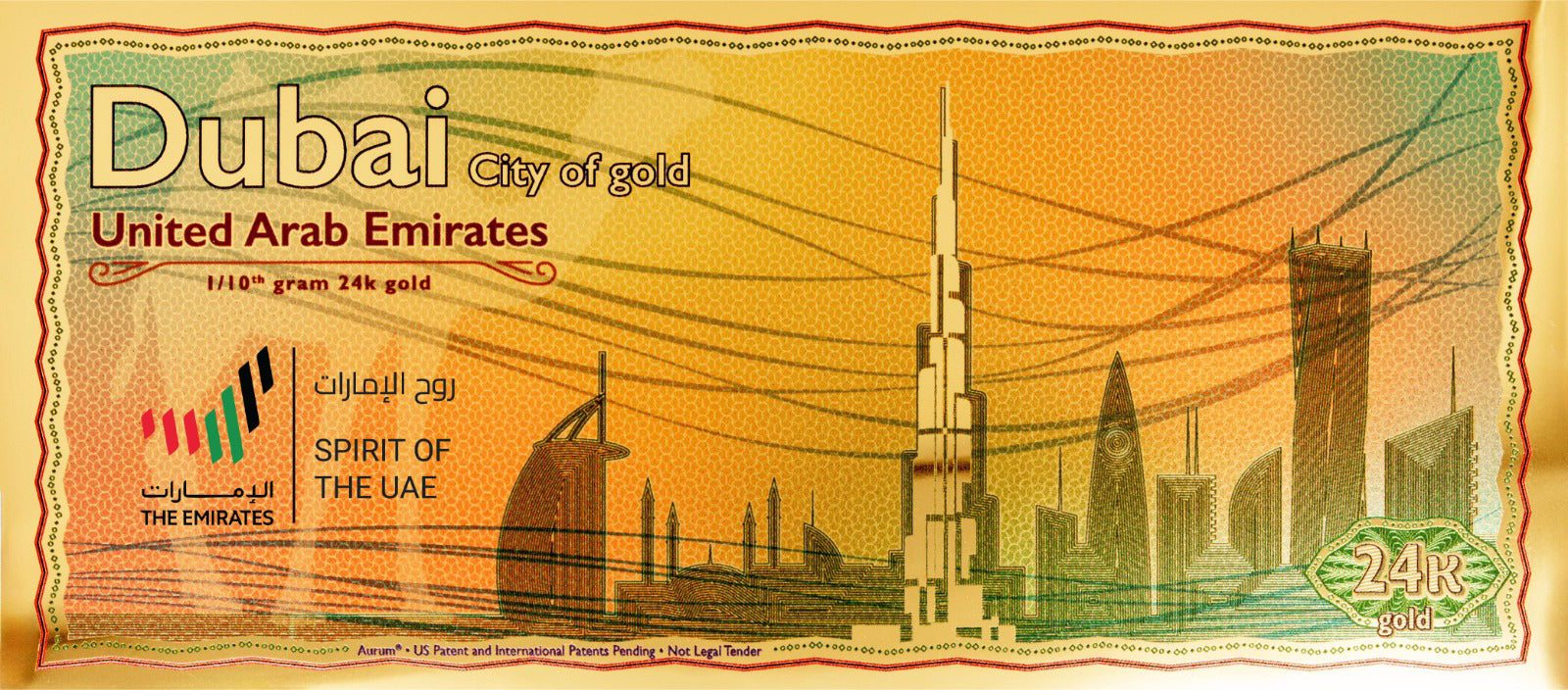 SPIRIT OF THE UAE | Limited Edition 24K Gold Dubai Souvenir
