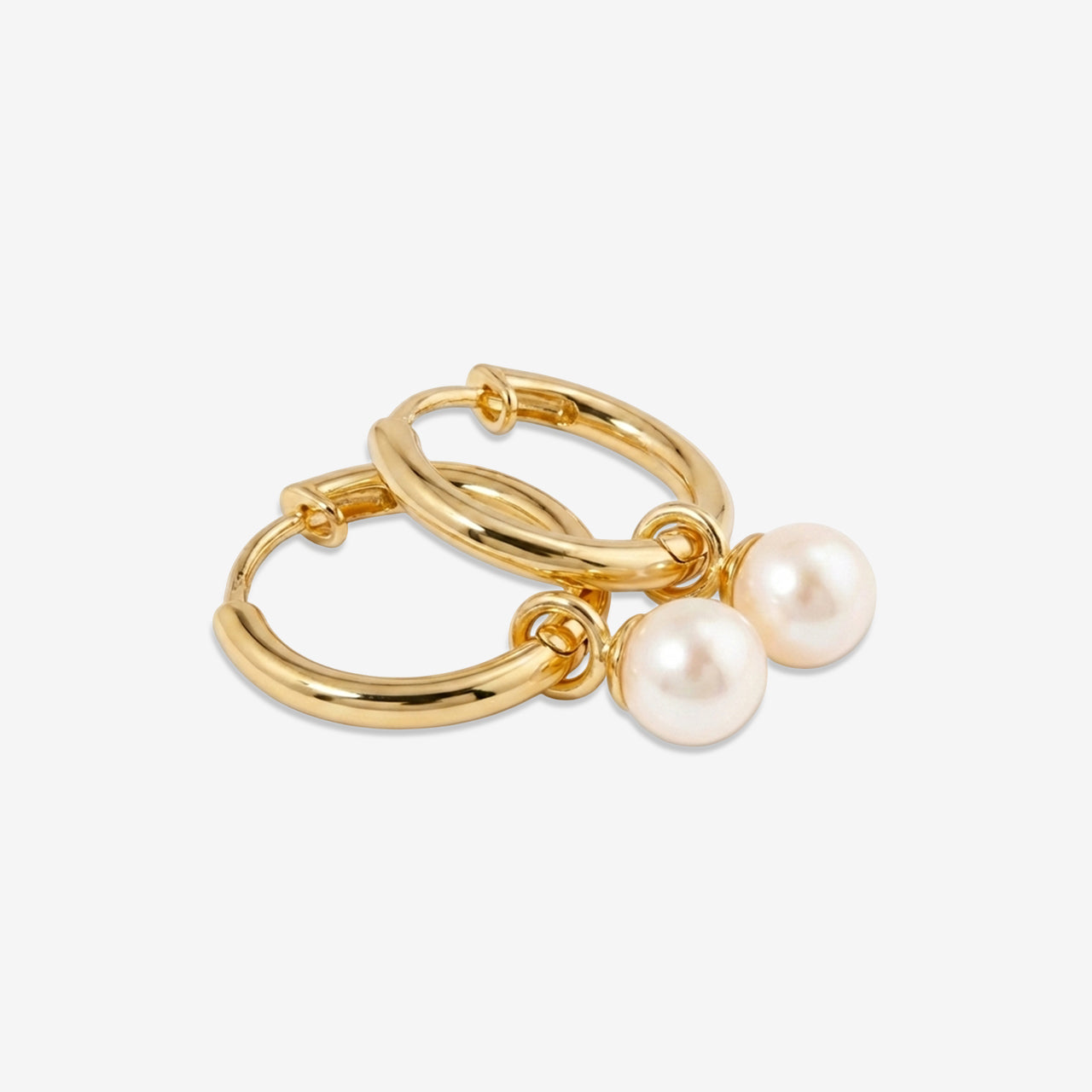 Personalized Birthstone Huggie Hoop Earrings - Dainty 18K Gold Jewelry for Her