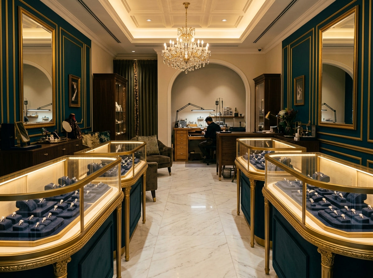 DIAN Jewellery luxury boutique interior in Dubai