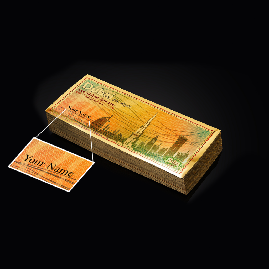 DUBAI'S FIRST GOLD NOTE SOUVENIR